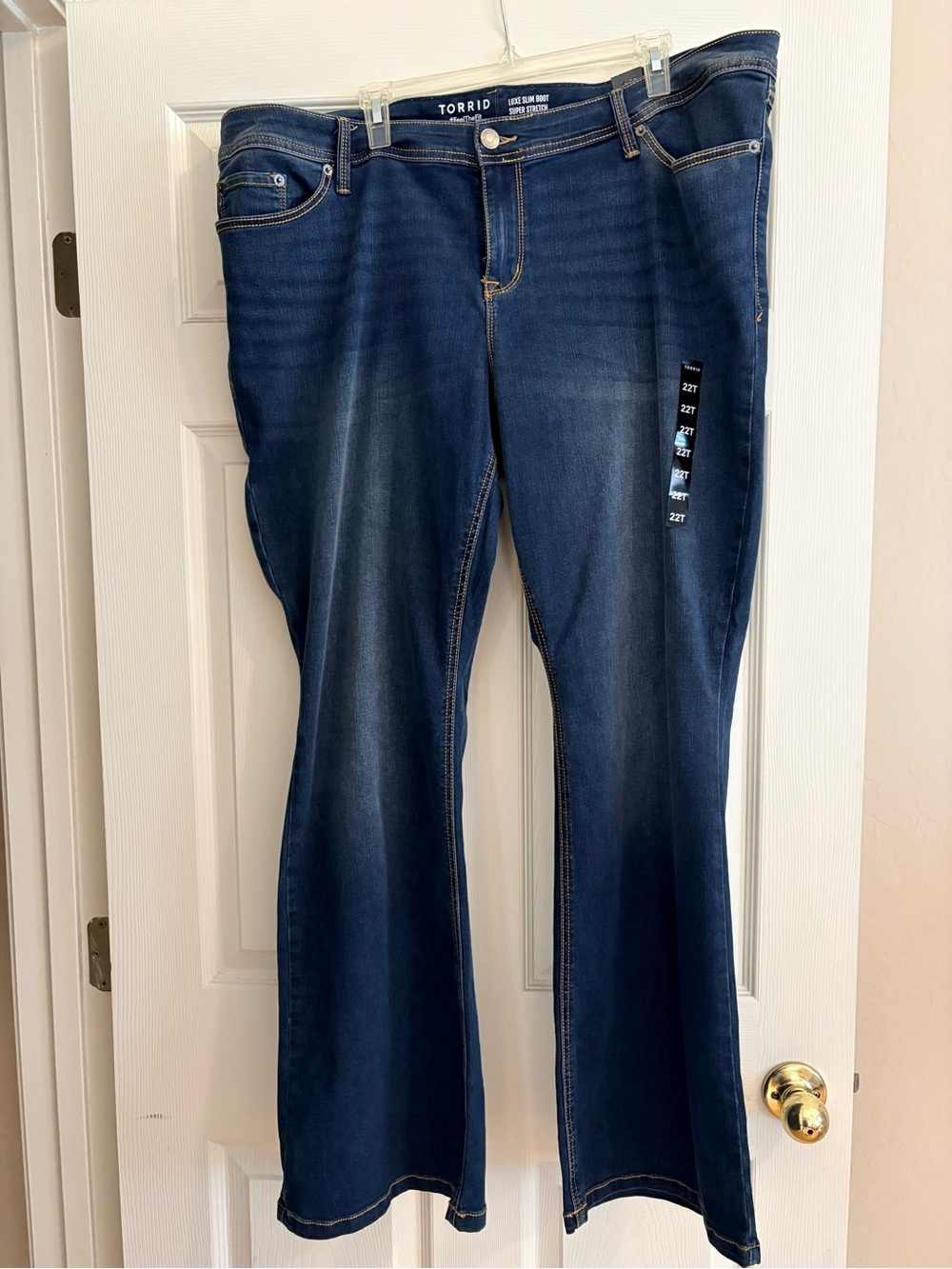 torrid Dark Blue Wide Leg Stretch Jeans